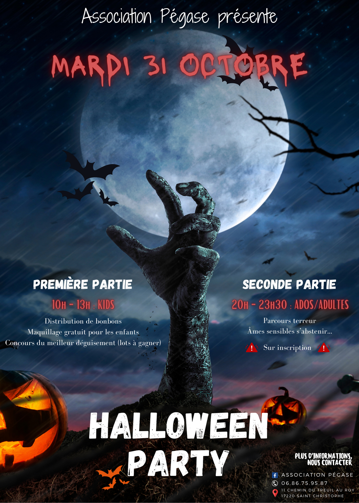 Affiche Halloween Pegase